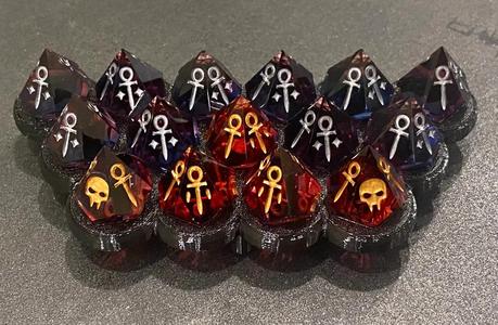 Dice holder for 15 D10 dice   