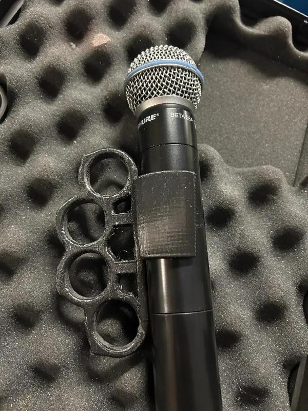 Brass Knuckle Mic wireless mic holder   