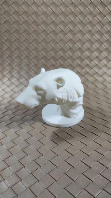 Polar Bear Head Statue   