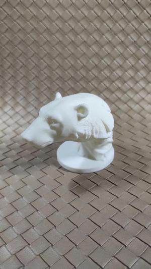 Polar Bear Head Statue   