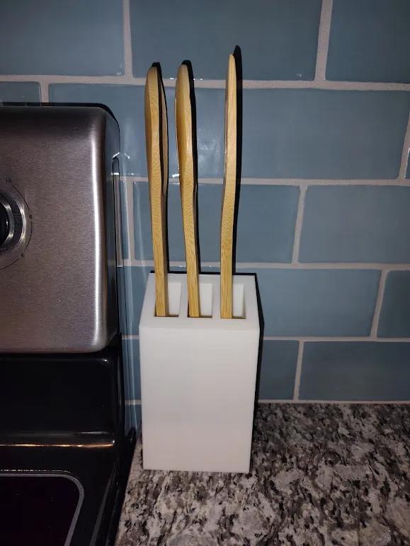 Wooden Spoon Holder (3 slots)   