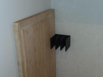 Wall mount for 4 cutting boards (22mm)