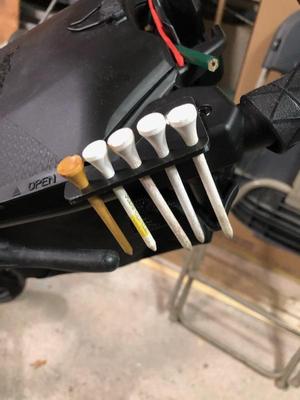 Golf T holder for "Bagboy" Nitron cart