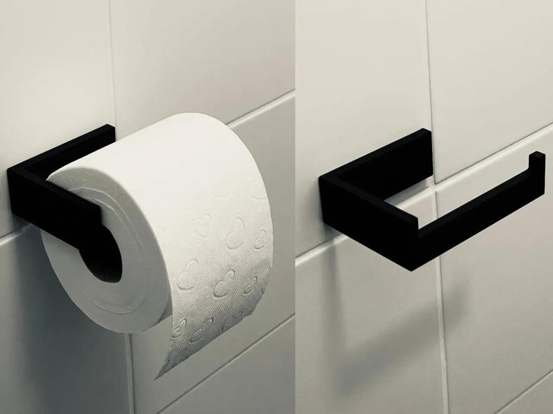 Modern Toilet Paper Holder (Glue Mount)   