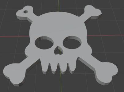 skull n cross bones keychain