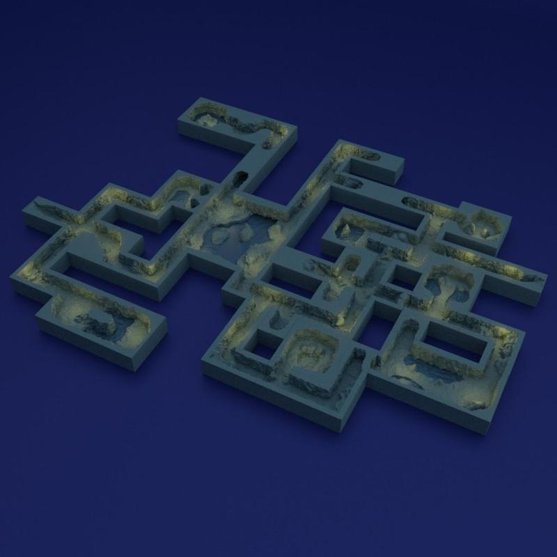 Sunken Underground Passage - Tabletop Terrain - 28 MM