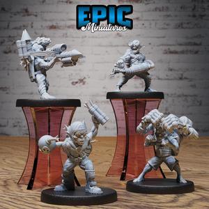 Steam Goblin Set / Goblinoid Construct / War Machine / Green Skin Steampunk / Evil Ogre Tech / Battle Robot / Siege Servant