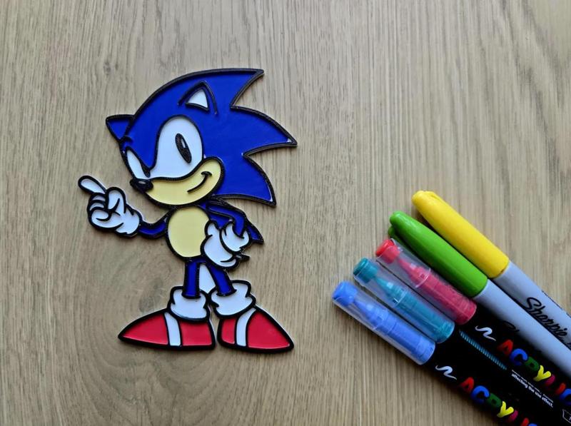 Sonic The Hedgehog DIY Coloring Craft Drawing Fun   