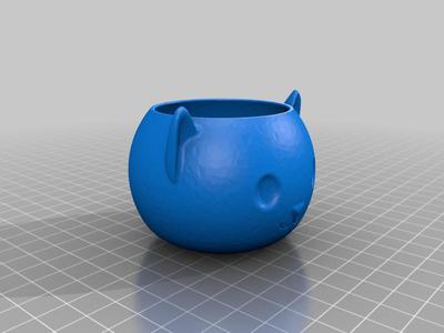 Cat planter with mouth