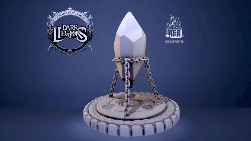floating crystal - Tabletop miniature (Pre-Supported)