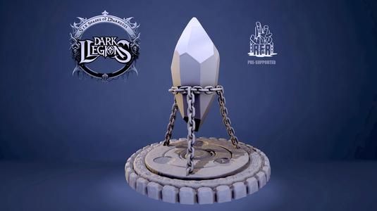 floating crystal - Tabletop miniature (Pre-Supported)