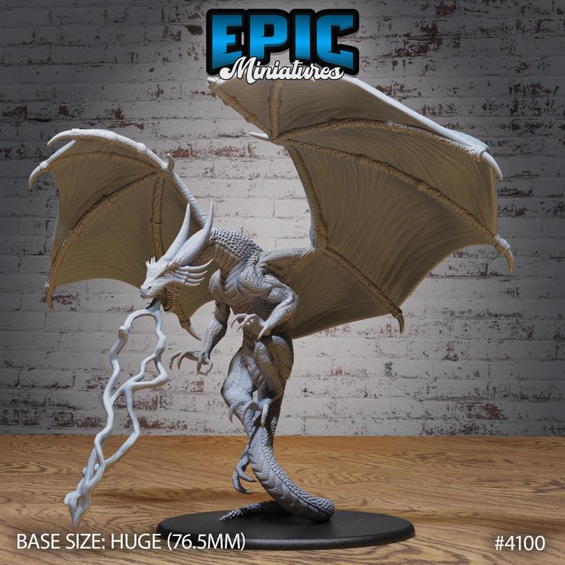 Storm Dragon Lightning Breath / Legendary Drake / Tempest Creature / Hurricane Beast / Dragonborn / Draconic Army / Winged Mountain Encounter