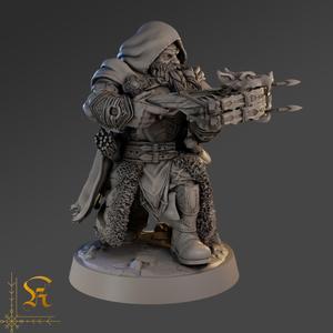 Dwarven Crossbowman masked & unmasked (28mm & 32mm & 75mm)
