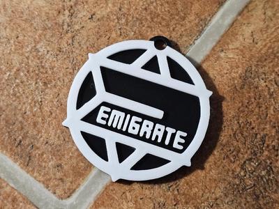 Emigrate Logo Keychain   