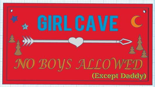 Girl Cave Room Sign