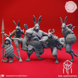 Warren of Rabbitfolk - Tabletop Miniatures (Pre-Supported)