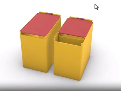 Pillpack dispenser with integrated waste compartment   