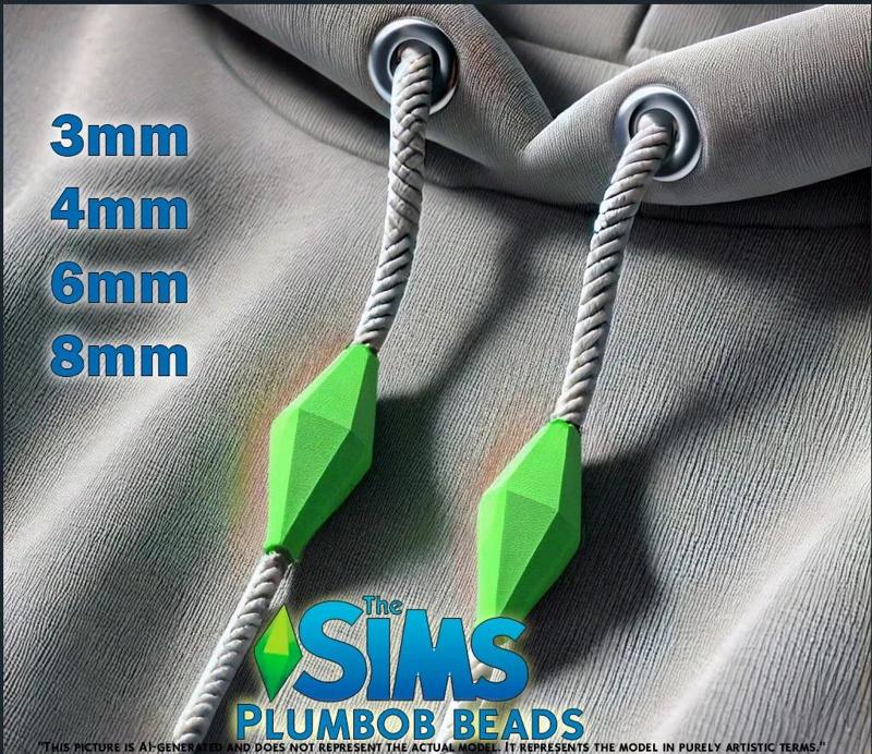 The Sims Diamond Bead - Plumbob bead & end caps   