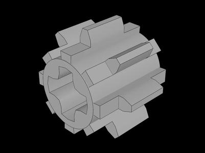 Lego Compatible (10928.dat) Technic Gear  8 Tooth Reinforced   