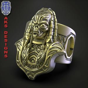 ring jewelry Alien Egyptian Anubis