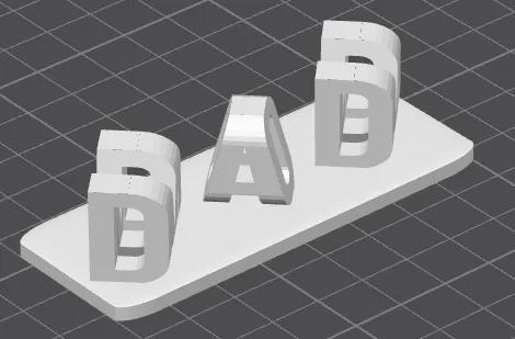 MOM DAD optical ilussion statue for a family   