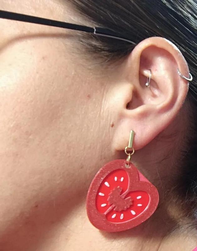 PENDIENTES CON FORMA DE TOMATES / TOMATO EARRINGS   