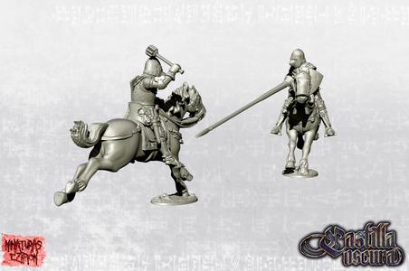  Knights charging on warhorse - Vol. II - Late 14th Century - Western Europe 