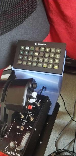 Elgato Stream Deck XL Thrustmaster Warthog TMWH Mount
