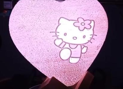 Hello Kitty heart lamp