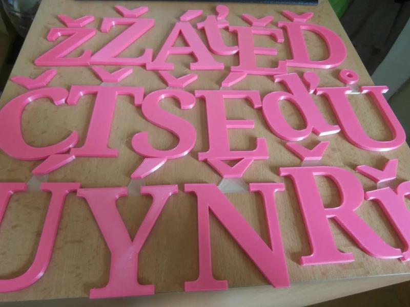 Česká abeceda - tiskací písmena s diakritikou   