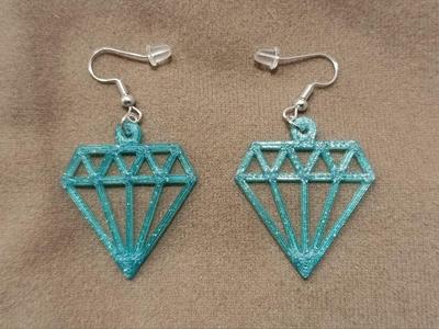 Diamond earrings/keychain