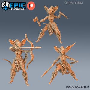 Mice Folk Viking Female Set / Nordic Rat Warrior / Norse Mouse Raider / Wildling / Barbarian Animal