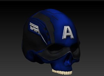 CAPTAIN AMERICA SKULL