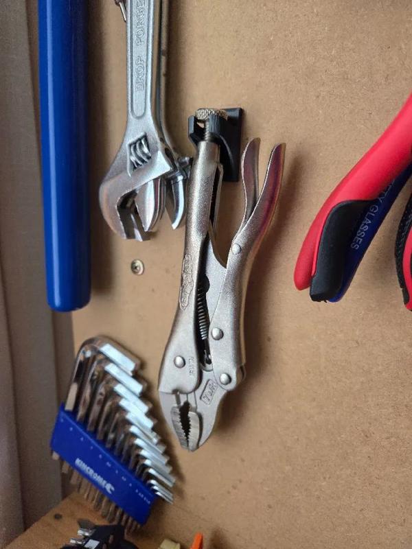 Vice Grip Hook for Tool Board   