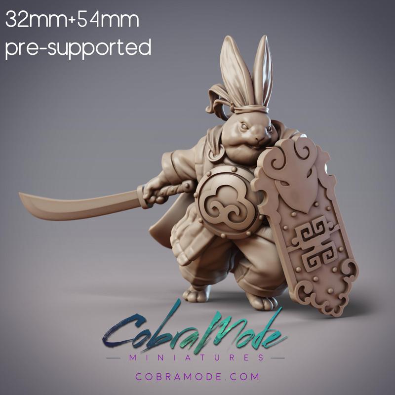 Rabbitfolk Warrior - Fierce Flame, Guanghan Warrior (Pre-supported)