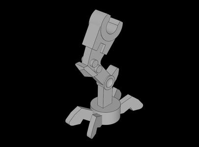 Lego Compatible (87569.dat) Minifig Mechanical Leg Angled   