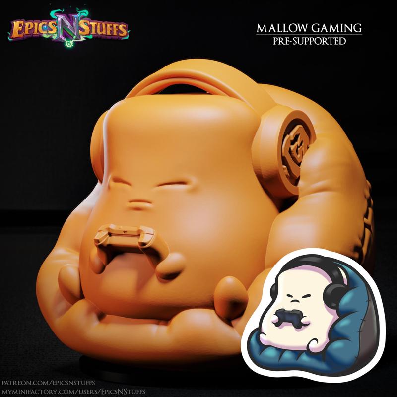 Mallow Gamer Chill Miniature, Pre-Supported