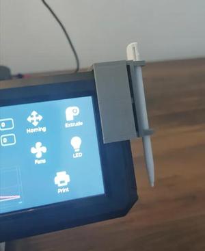 Touch screen pen holder for guppy screen   