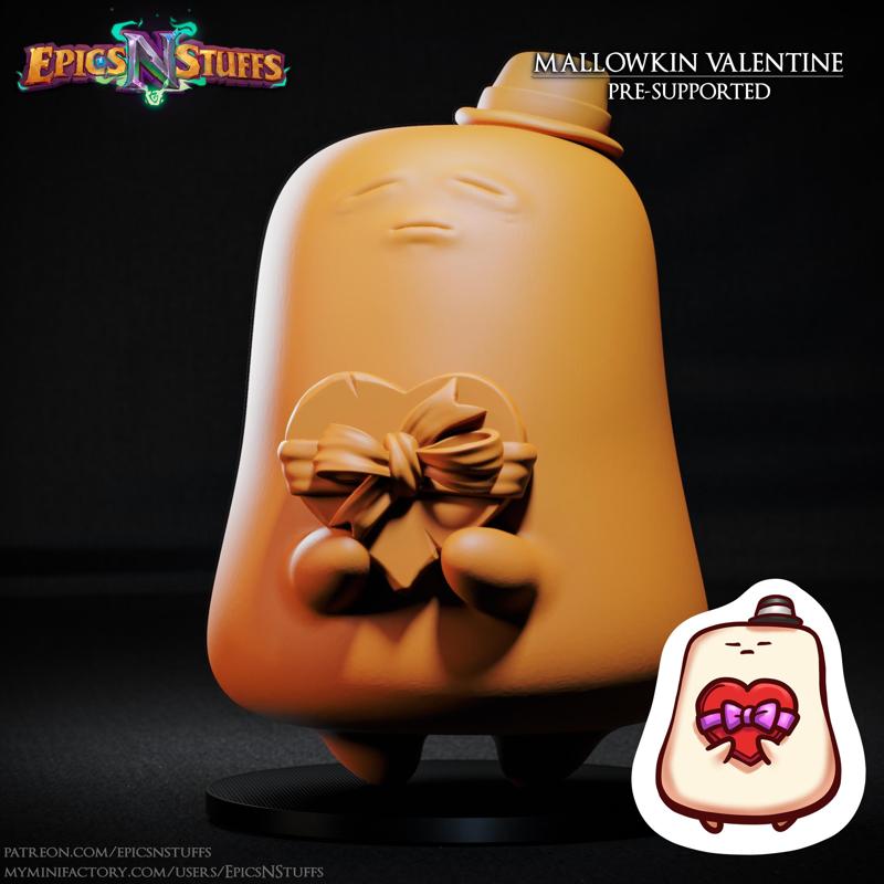 Mallowkin Valentines Miniature, Pre-Supported