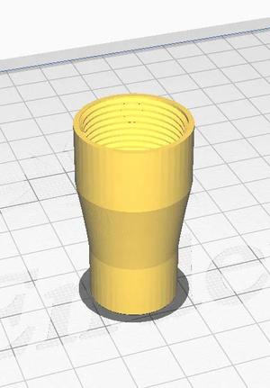 Element for attaching a shower head to a hose   
