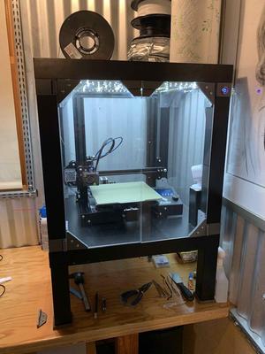 Ender 3 Pro - IKEA Lack table enclosure - refined hinges, refined side panel system
