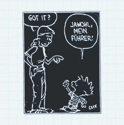 Funny Scene From Calvin and Hobbes Comic Strip   