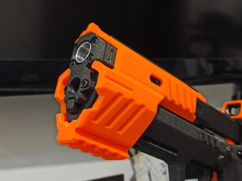 --- Obsolete version! New link in the description--- Custom Priming Handle (Foam Blasting pistol - The Gecko) + AK 12 inspired Front Grip 