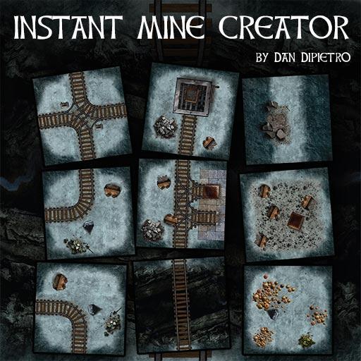 Instant Mine Creator - Modular Digital DnD Terrain Battle Map Tiles