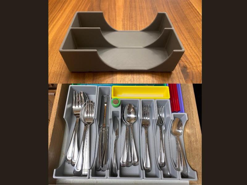 5x3x60mm Gridfinity Silverware Tray Middle Wall