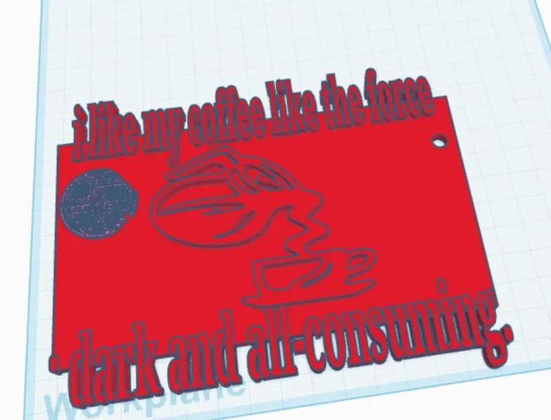 coffee star wars key chain   