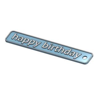 Happy Birthday Keychain/Tag   