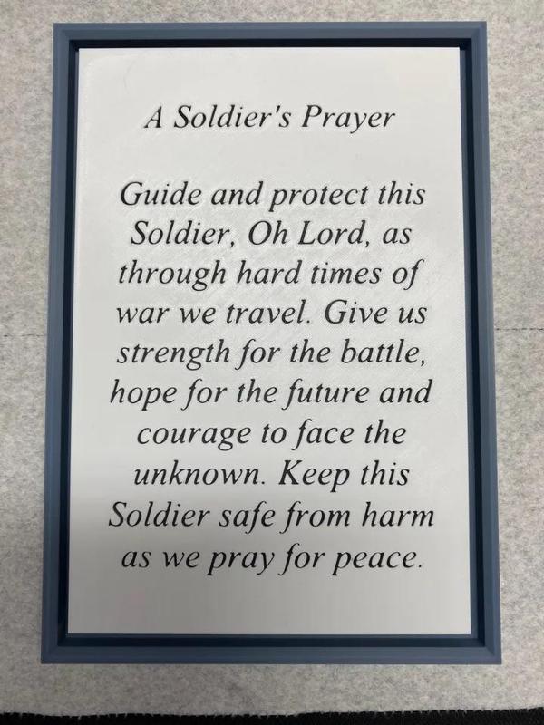 A Soldier's Prayer - Companion Plaque   