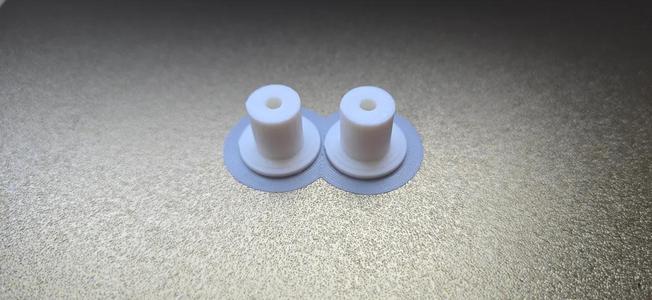 zakonczenie rurki z kolnierzem  do rolety okiennej   