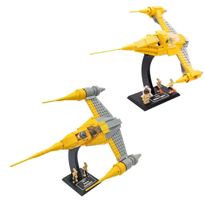 Display Stand for LEGO Star Wars Naboo Starfighter N-1 | 7877 / 75092 / 7660 / 7141   